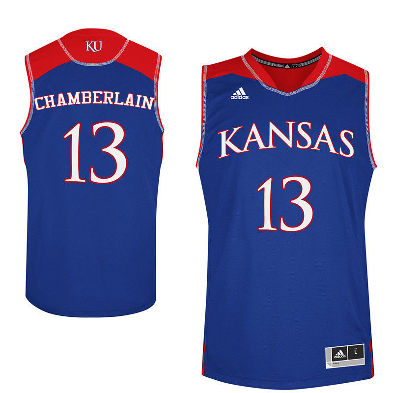 Men Kansas Jayhawks #13 Wilt Chamberlain College Basketball Jerseys-Royals